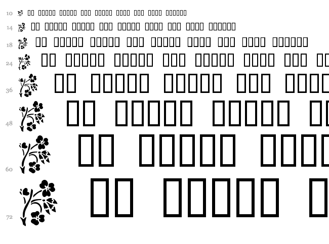 Japanese Designs font waterfall